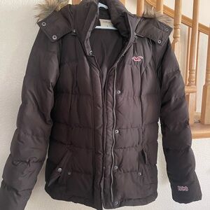 Hollister Brown Puffer Jacket